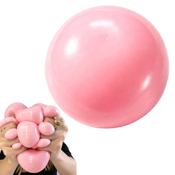 Big Pink Dough Ball - Ultra-Soft Slow Rising Squishy Fluid Cheese Ball , Stress Relief for Adults, Focus & Relaxation