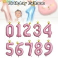 thumbnail image 1 of Big Pink Number Balloons Self-Sealing Decorative Balloons Non-harm Decorative Balloons for Brithday Party Supply, 1 of 5