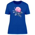 thumbnail image 1 of Big Pink Rose With Black Leaves T-Shirt Women -Image by Shutterstock, Female Medium, 1 of 2