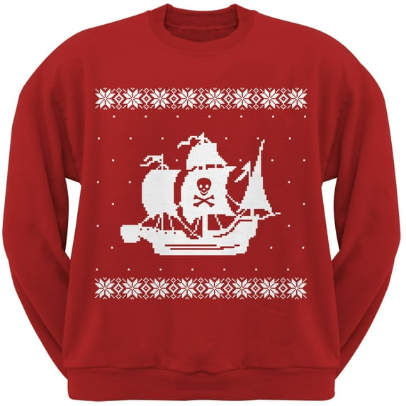Big Pirate Ship Red Sweatshirt