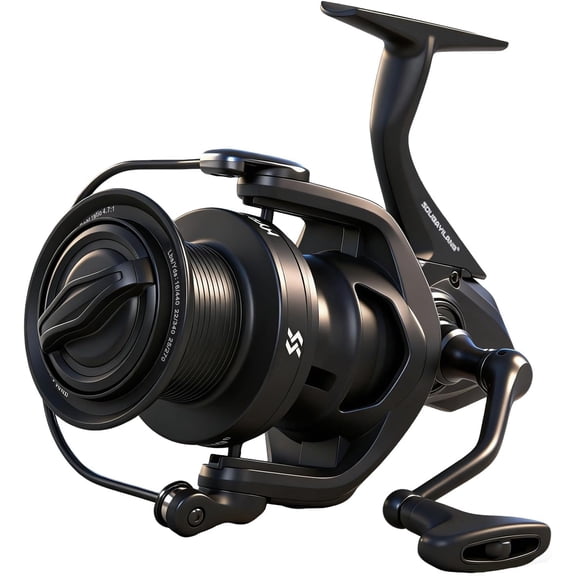 Big Pit Catfish Reel 44LB Drag, 4.7:1, 6+1 Bearings, 30mm Long Stroke Spool, Large Line Capacity, Graphite Body Heavy Duty Catfish & Carp Reel