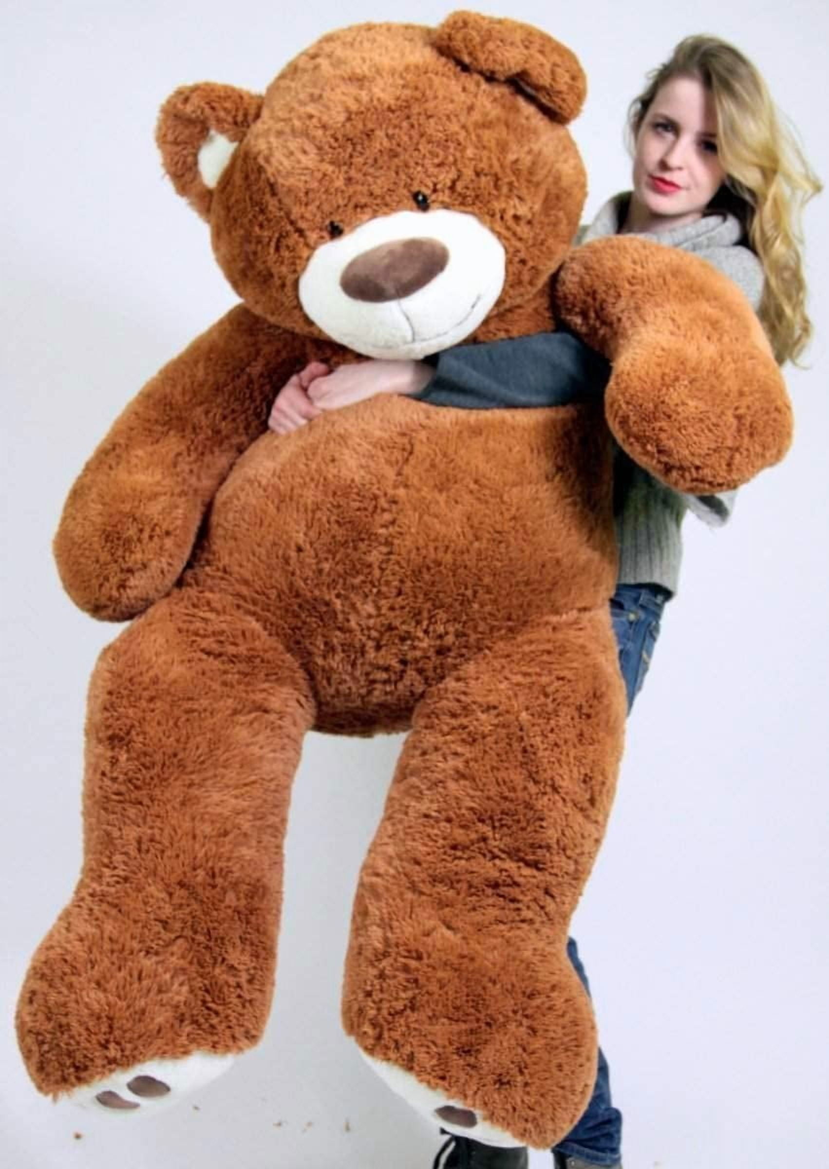 Big Plush Giant 5-Foot Brown Teddy Bear | 60 Inch Oversized Stuffed Animal Plush | Extra Large Soft Cuddly Toy | Huge Huggable Plushie for Kids, Teens, Adults | Big Fluffy Gift