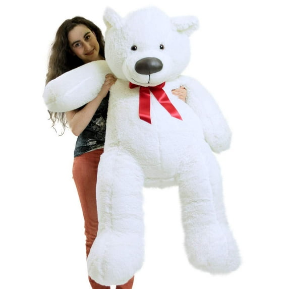 Big Plush Giant 5 Foot Teddy Bear Soft White Stuffed Animal Made in the USA