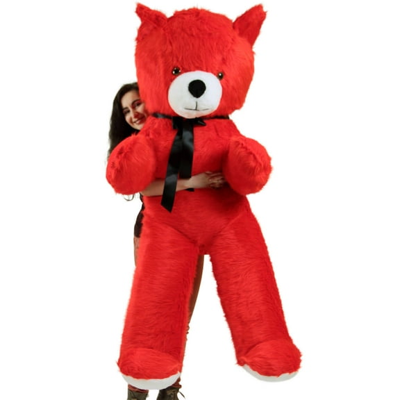Big Plush Giant 6 Foot Red Teddy Bear 72 Inches Soft Made in USA