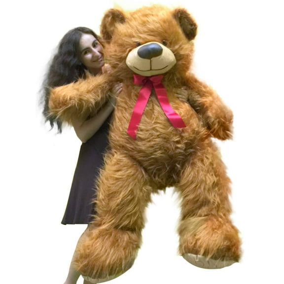 Big Plush Giant Brown Teddy Bear, American Made, 62 Inches