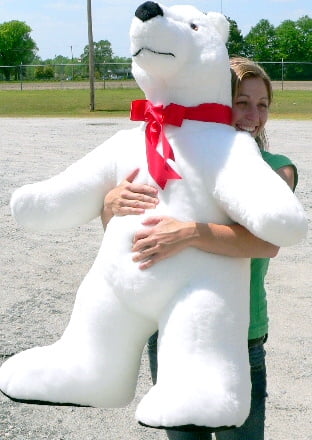 Big Plush Giant Stuffed Polar Bear 42 Inches, White, New