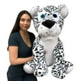 thumbnail image 1 of Big Plush® Giant Stuffed Snow Leopard 36 Inches 91 cm Soft Big Plush Wild Cat Three Feet Tall New, 1 of 7