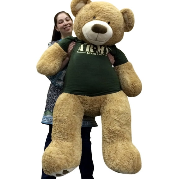 Big Plush Giant US Army Teddy Bear 5 foot Huge Stuffed Animal Military I Love You Gift Plush Toy