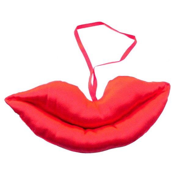 Big Plush Red Satin LIPS 12 Inches