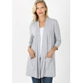 thumbnail image 1 of Big Pocket Open Cardigan with 3/4 Sleeves Various Colors, 1 of 21