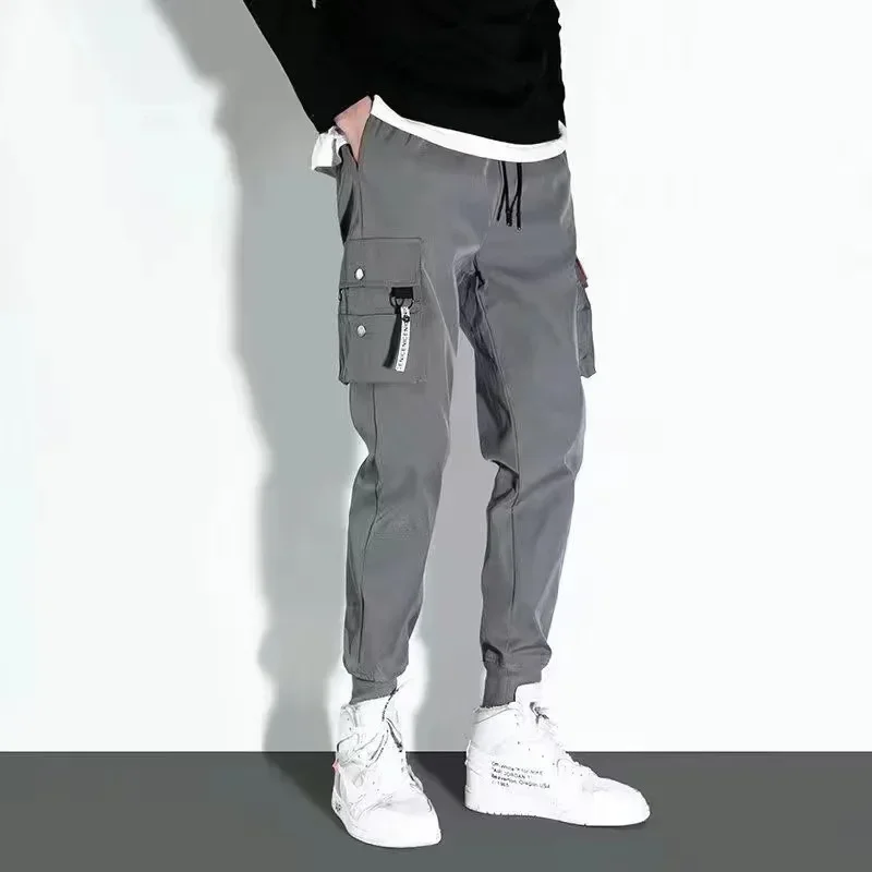 Big Pockets Cargo Pants Women High Waist Loose Streetwear Baggy