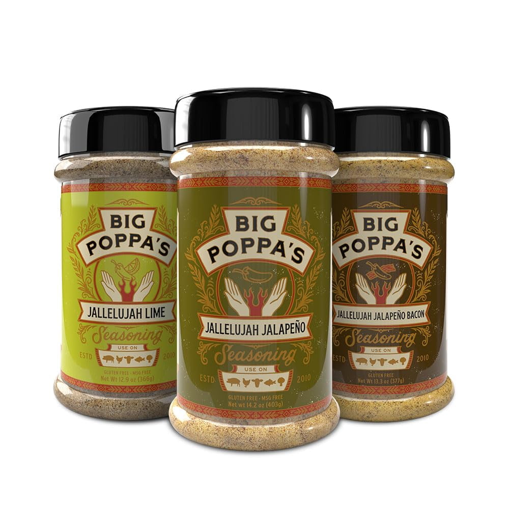 Big Poppa’s Jallelujah Pack AIF4 Gluten & MSGFree BBQ Seasoning Pack