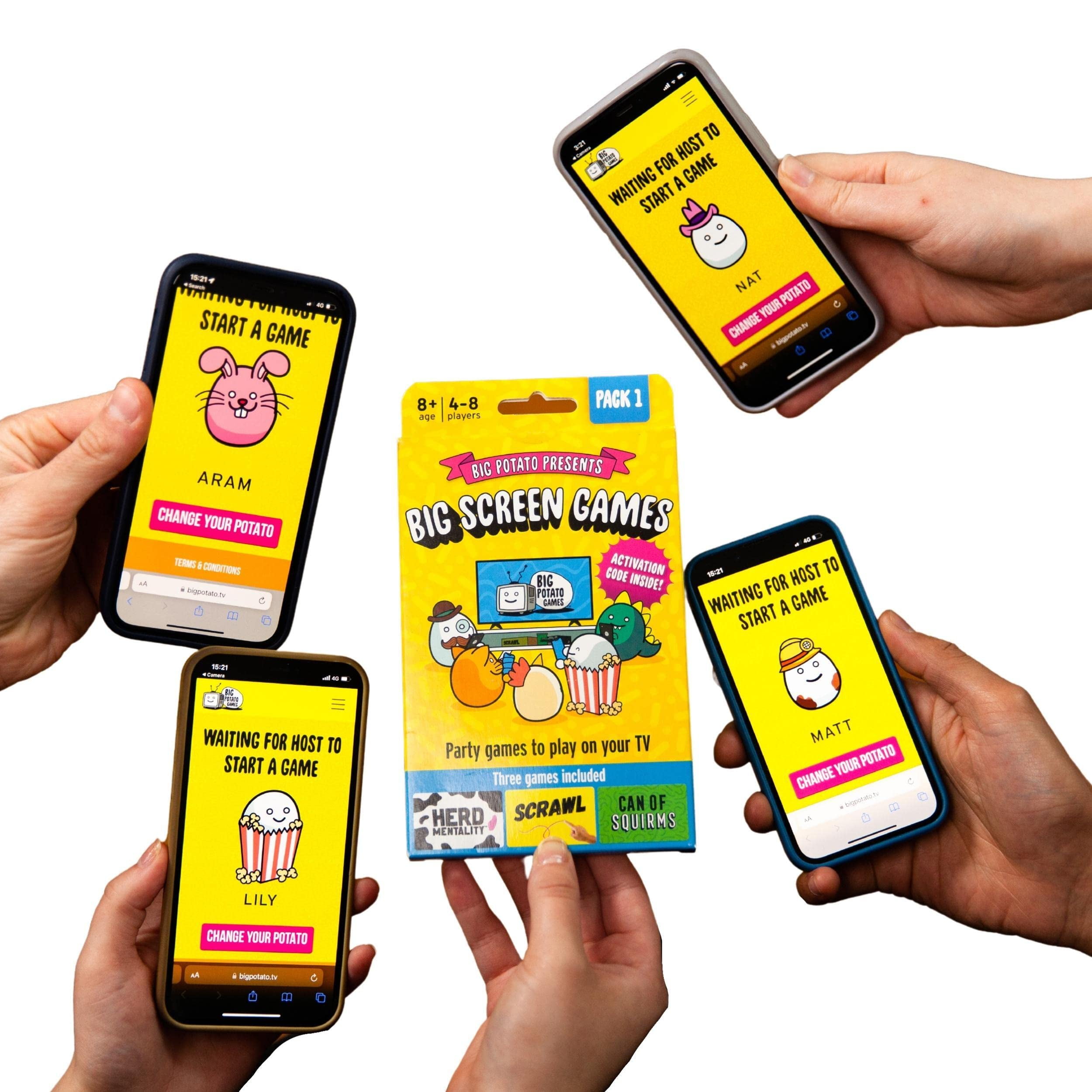 Big Potato Big Screen DHF10 Games 3 Family Games to Play On Your TV