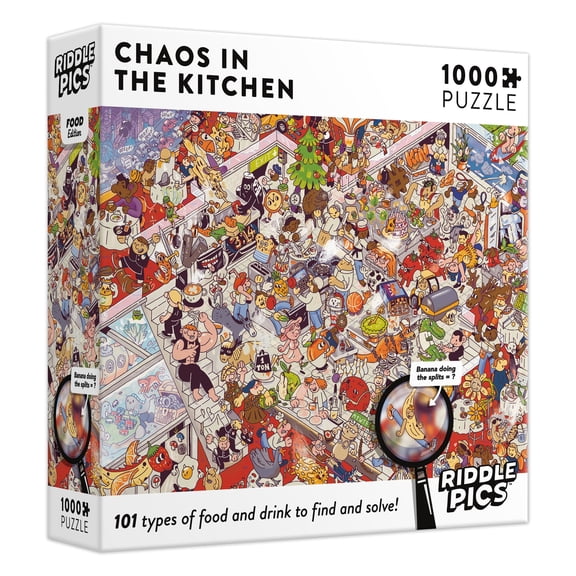 Big Potato Riddle Pics 1000 Piece Chaos in the Kitchen Interlocking Jigsaw Puzzle