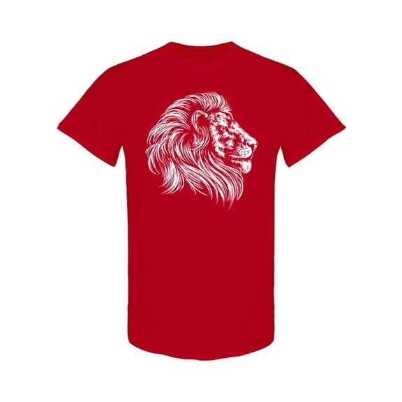 Big Powerful Lion T-Shirt Men -Image by Shutterstock, Male x-Large