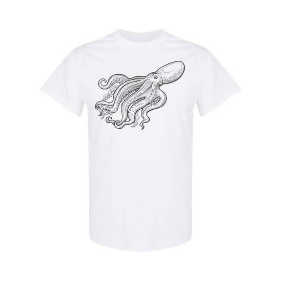 Big Realistic Octopus T-Shirt Men -Image by Shutterstock, Male Large