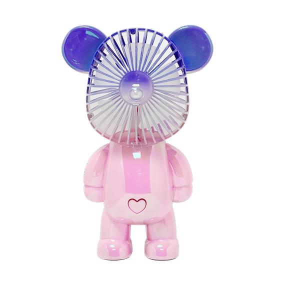 Big Rechargeable Bear Fan-Jelly Pink-(BBFJELLY)