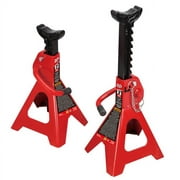 Big Red 2 Ton Steel Jack Stands Double Locking Jack Stand for Car, Red, 1 Pair, W4202A