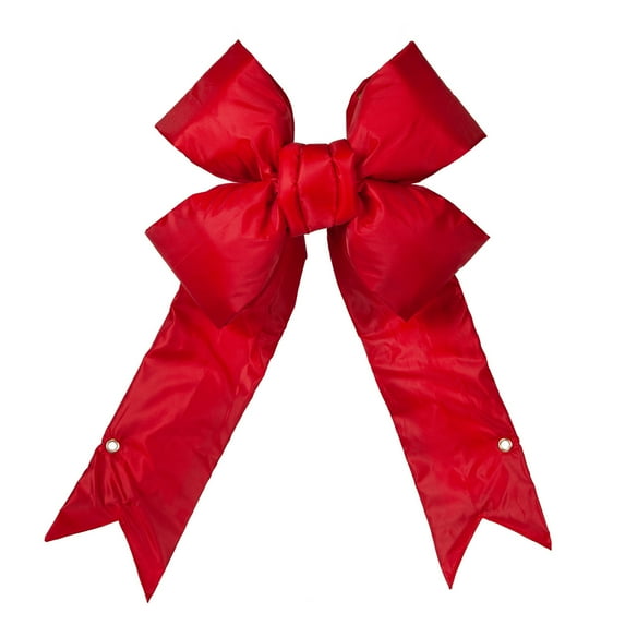 Big Red Christmas Outdoor Bows, Commercial-Grade 3D Structural Nylon Outdoor Christmas Bows, 15 Inch