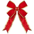 thumbnail image 1 of Big Red Christmas Outdoor Bows, Heavy Duty Red Nylon Bow with Gold Trim, Outdoor Christmas Bows, 24 Inch, 1 of 5