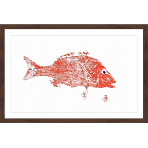 "Big Red Fish" Framed Painting Print
