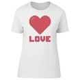 thumbnail image 1 of Big Red Heart Pixel Art Love T-Shirt Women -Image by Shutterstock, Female XX-Large, 1 of 2