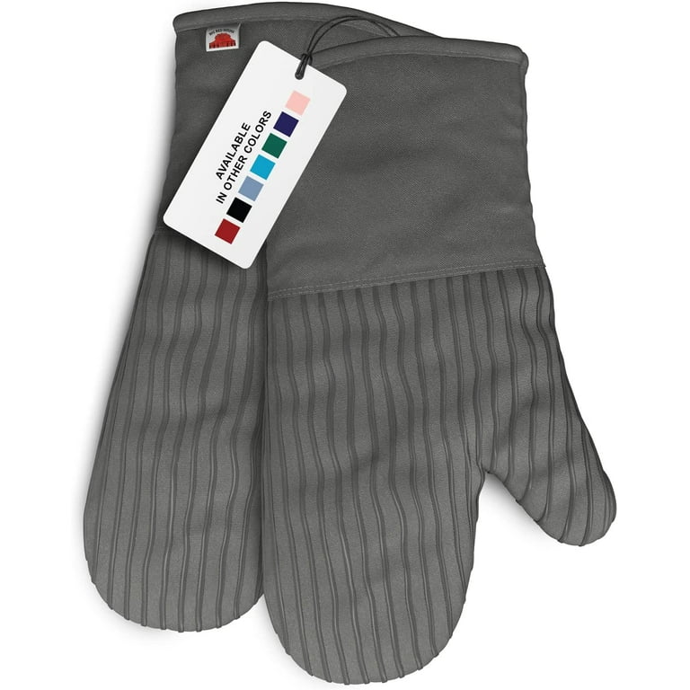 Oven Mitts Silicone Christmas Oven Gloves 500°F Heat Resistant Oven Mitt  Kitchen