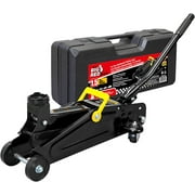 Big Red Hydraulic Trolly Floor Jack with Carrying Storage Case,1.5 Ton (3,000 lb) Capacity Black,W8204SB
