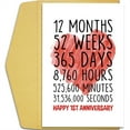 thumbnail image 1 of Big Red Love Anniversary Card for Couple 2 Pcs Sweet Happy 1St Anniversary Gifts for Him Her Lovely Exchange Greeting Cards Marriage Anniversary Card for Wife Husband with Gold Envelope, 1 of 6