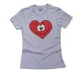 thumbnail image 1 of Big Red Smiling Heart Perfect Valentine Day Gift Women's Cotton Grey T-Shirt, 1 of 2