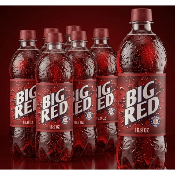 Big Red Soda Pop, 16.9 fl oz, 6 Pack Bottles