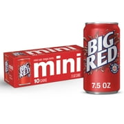 Big Red Soda Pop, 7.5 fl oz, 10 Pack Cans