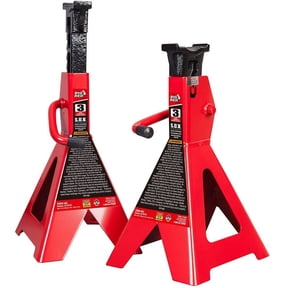 Big Red Steel Jack Stands 3 Ton Car Jack Stand for Extended Height Trucks,Suv,Red,1 Pair,W4306