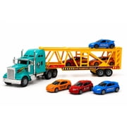 Big Daddy Car Transporter Tractor Trailer Toy 3 Cars 19.5in Heavy Duty