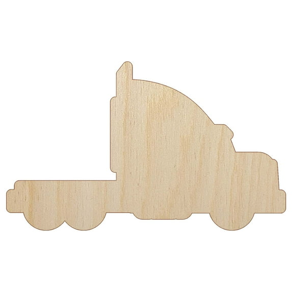 Big Rig Mac Semi Truck Wood Shape Unfinished Piece Cutout Craft DIY Projects - 4.70 Inch Size - 1/8 Inch Thick