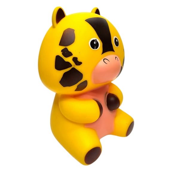 Big Rubber Belly Buddies Collectible (Giraffe) (6 Inch) Colorful Animal Assortment Includes Tiger, Pig, Giraffe, Duck, Dog, Bear, Raccoon, Cat, Sloth, Wolf, Panda, Penguin (Giraffe)