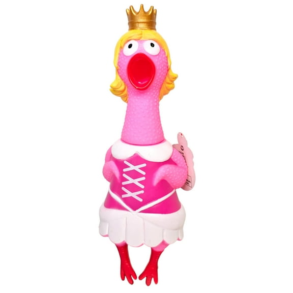 Big Rubber Chicken Collectible Mix (Princess) 9.5" Fun Screaming Chicken for Parties