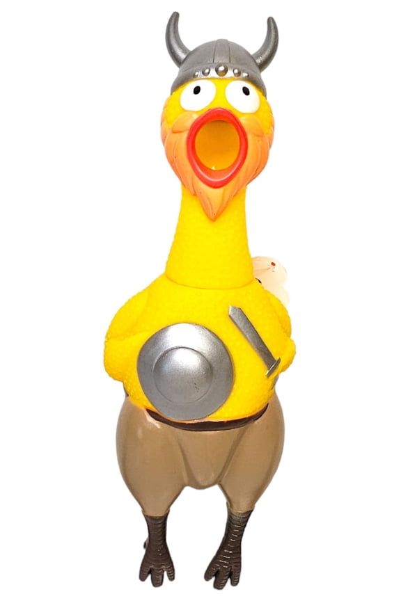 Big Rubber Chicken Collectible Mix (Viking) 9.5" Fun Screaming Chicken for Parties