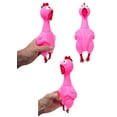 thumbnail image 1 of Big Rubber Chicken Collectible (Pink) (9.5 Inch) Multicolored Assortment Gag Gift Party Favor Carnival Prize (Pink), 1 of 6