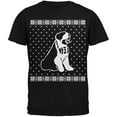 thumbnail image 1 of Big Saint Bernard Ugly Christmas Sweater Black Adult T-Shirt, 1 of 1