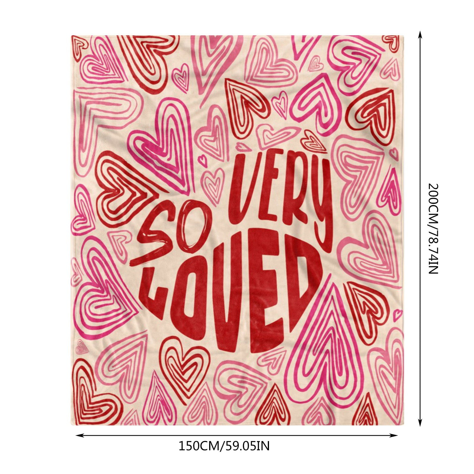 Big Sale! Alofun Blanket Valentine's Day Blanket Flannel Decorative