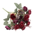 Big Sale! Alofun Fake Plants 7 Branch 21 Head Artificial Silk Mini Rose