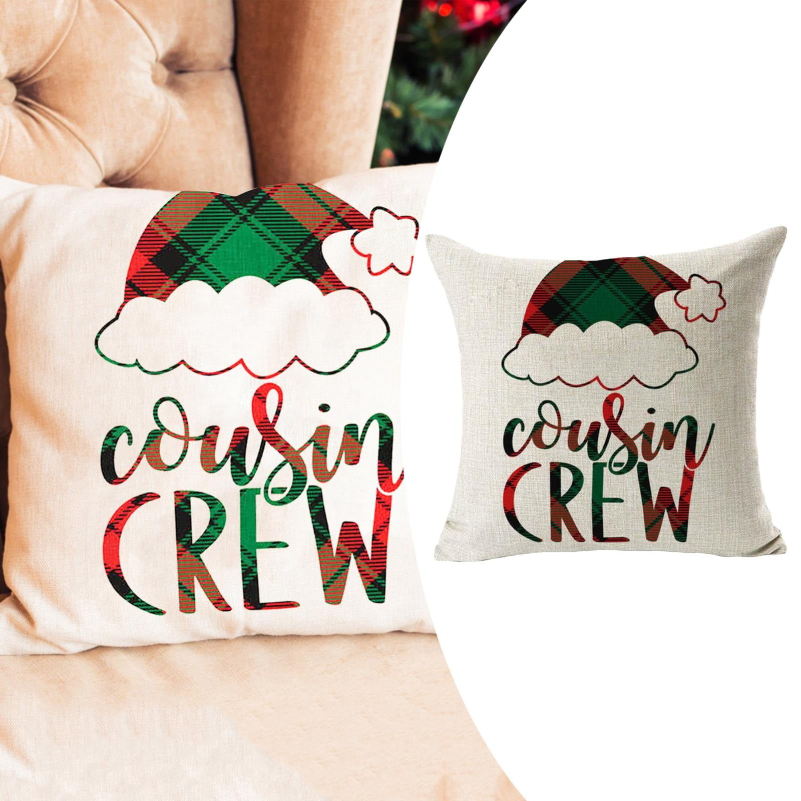 Big Sale! Alofun Pillow Christmas Linen Pillow Cover Cushion Cover