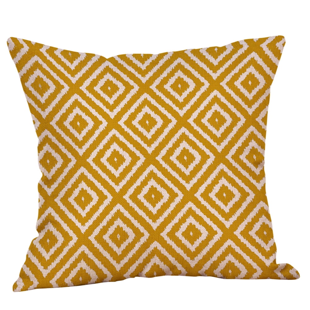 Big Sale! Alofun Pillowcase Mustard Pillow Case Yellow Geometric Fall