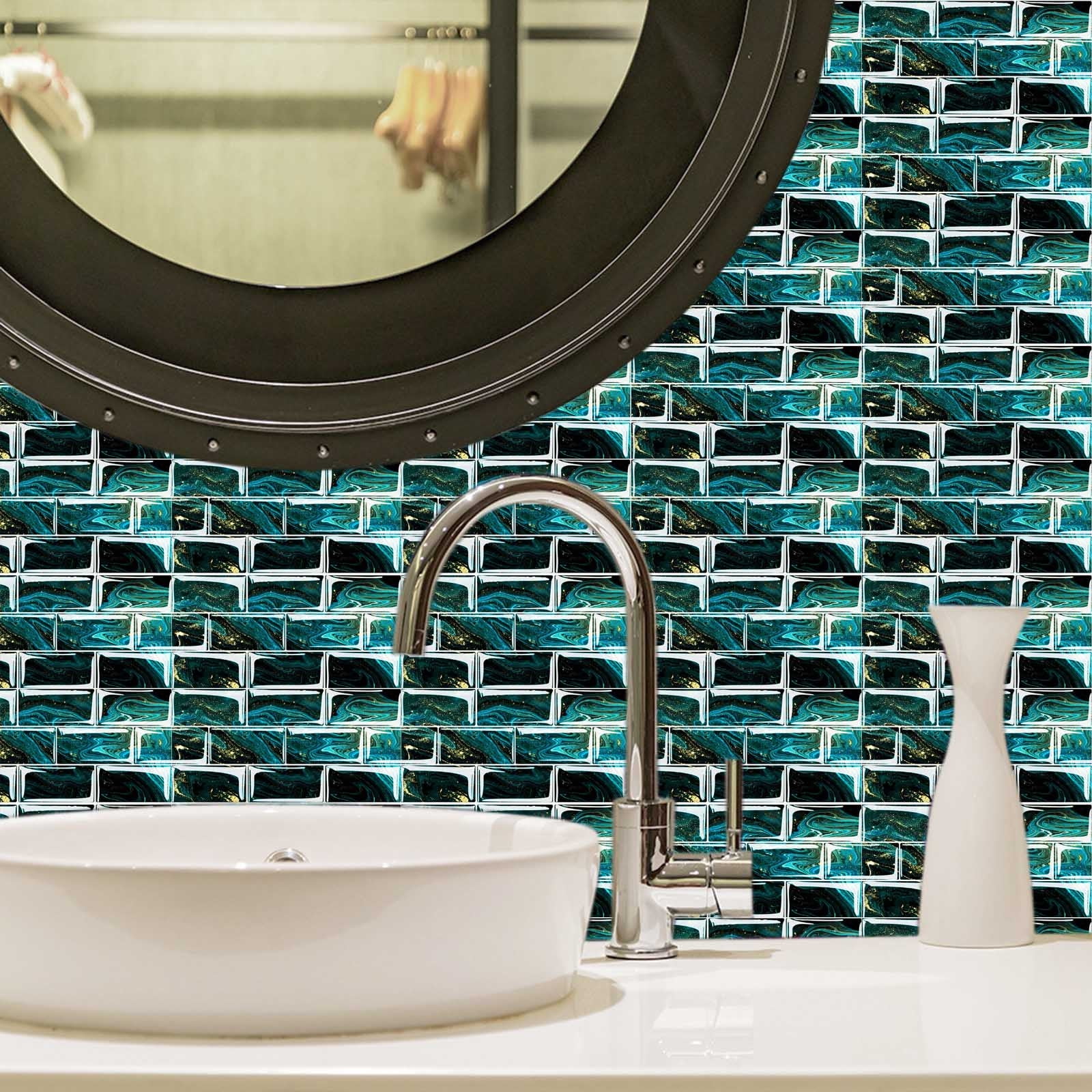 Big Sale! Alofun Wall Sticker Self Adhesive 3D Tile Stickers 10 Sheets