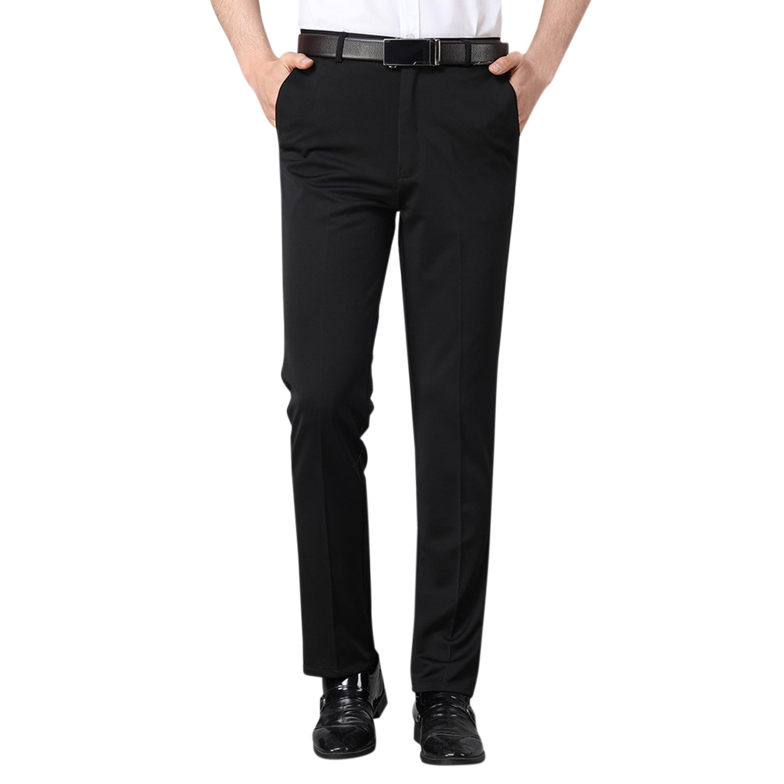 Big Sale! Beshee Mens Dress Pants Male Casual Solid Slim Suit Pants ...