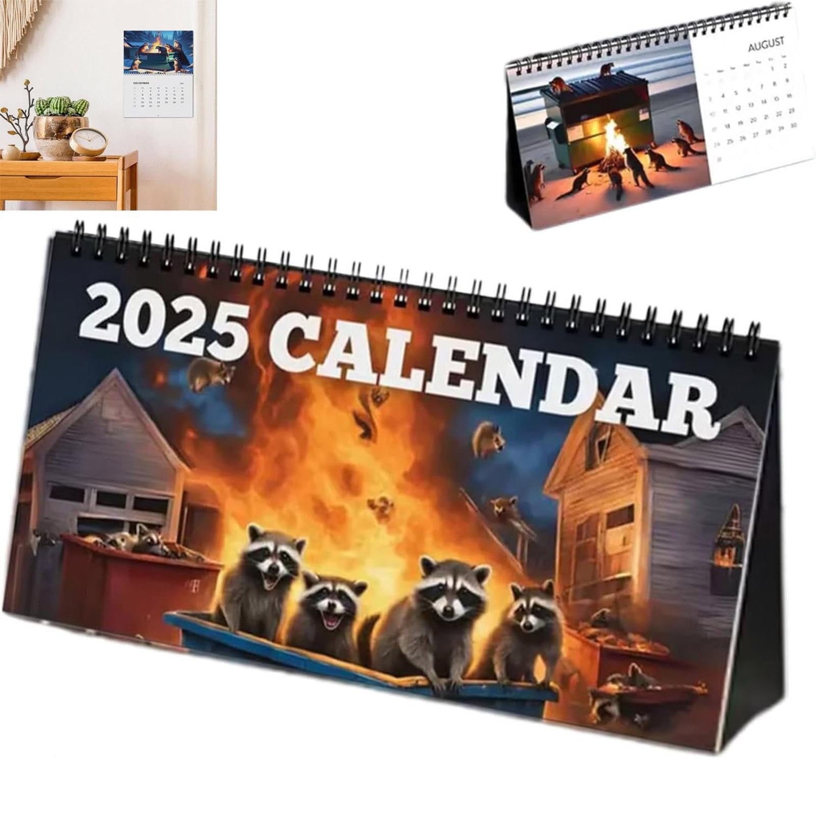 โก Big Sale ! Chziua Raccoon Calendar 2025 Monthly Wall Calender 12