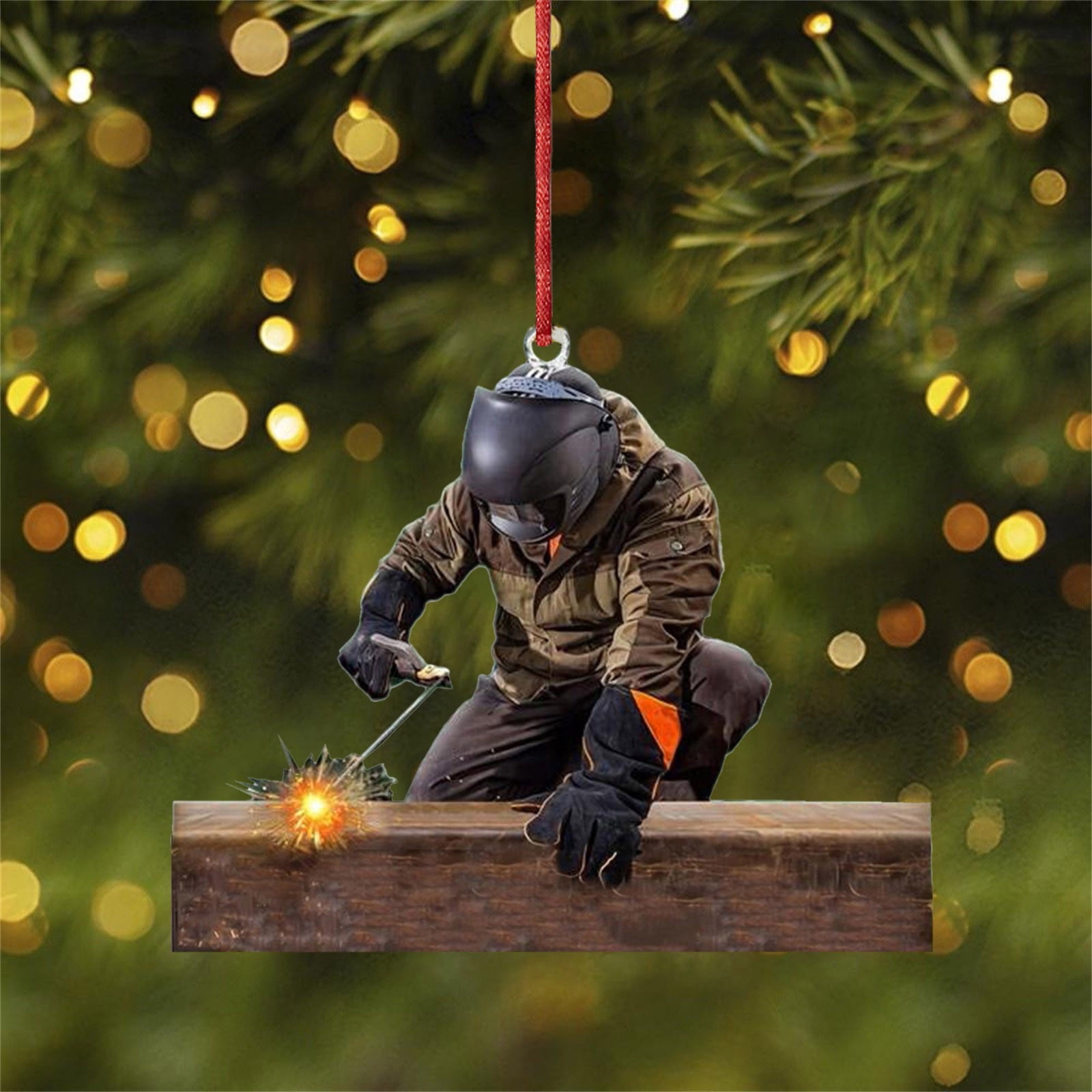 ⚡ Big Sale ! Chziua Personalized Welder Ornament Flat Two Sided Hanging ...