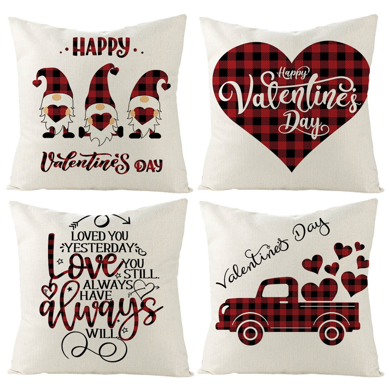 Big Sale!Dqaoklbdg Decorative Throw Pillow Covers,Valentine's Day