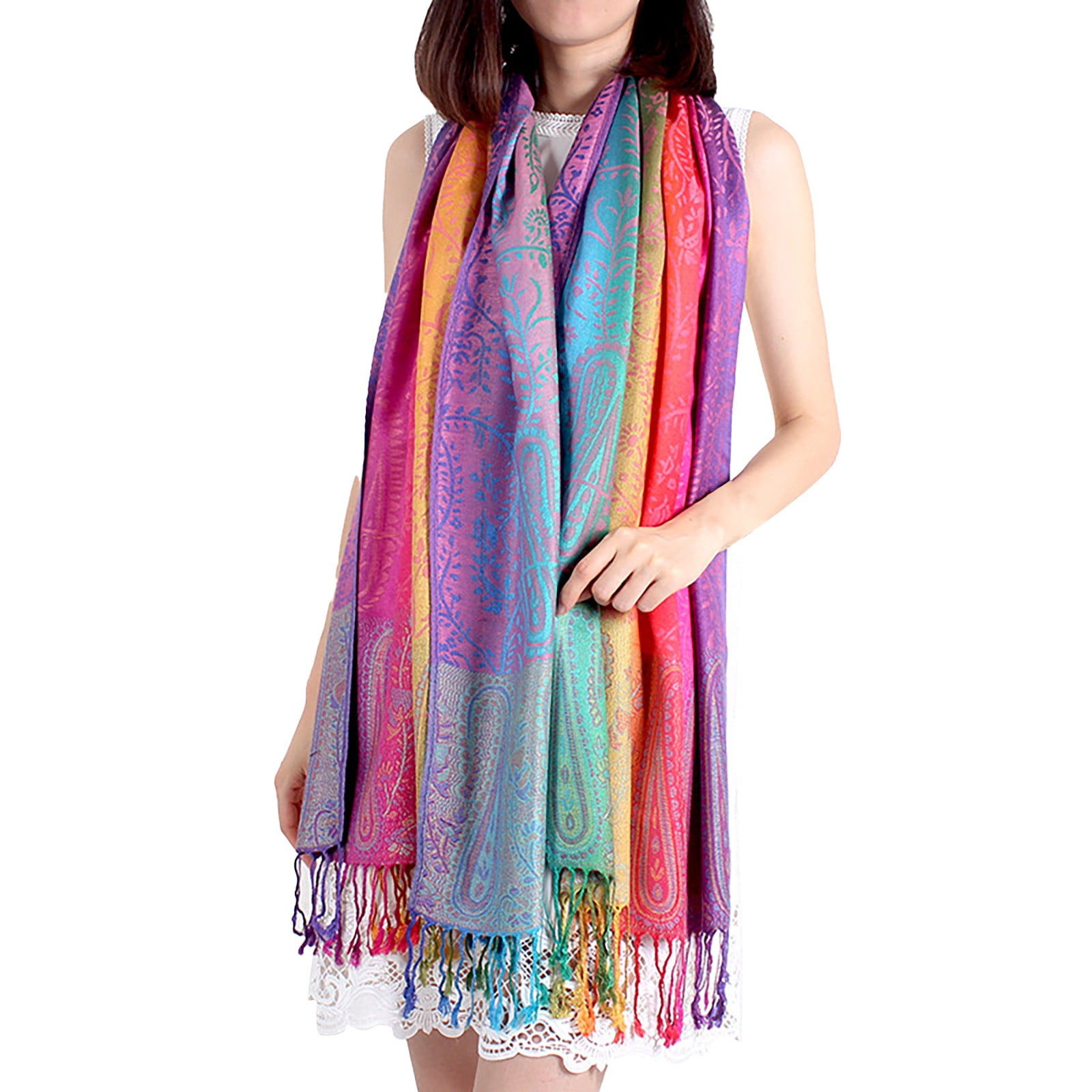 Big Sale! Fdelink Fashion Women's Silk Scarf Satin Shawl Wraps, a scarf ...